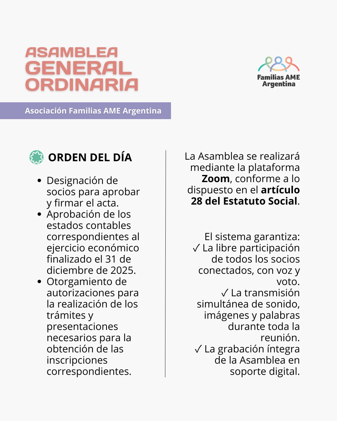 Información Asamblea General